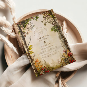 Woodland Fall Forest Wedding Invitation