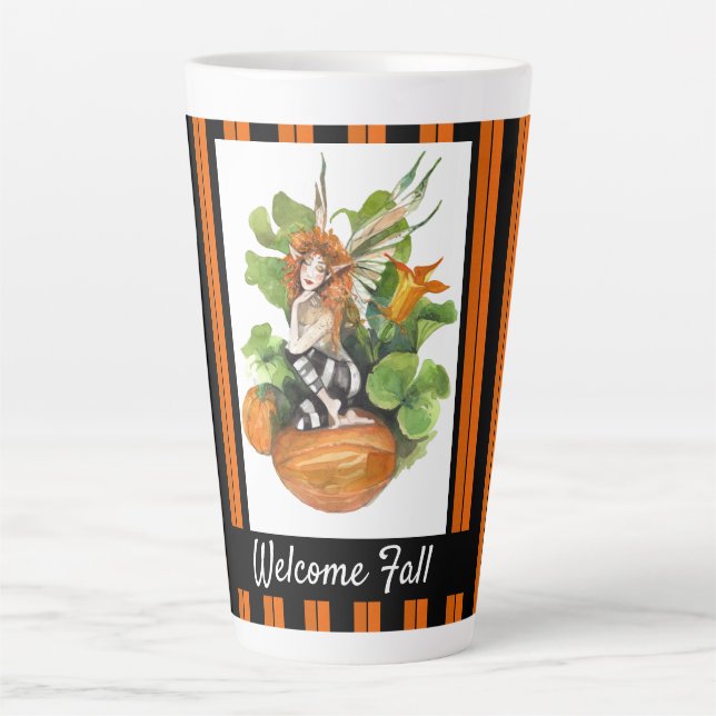 Woodland Fall Harvest Elf   Latte Mug (Front)