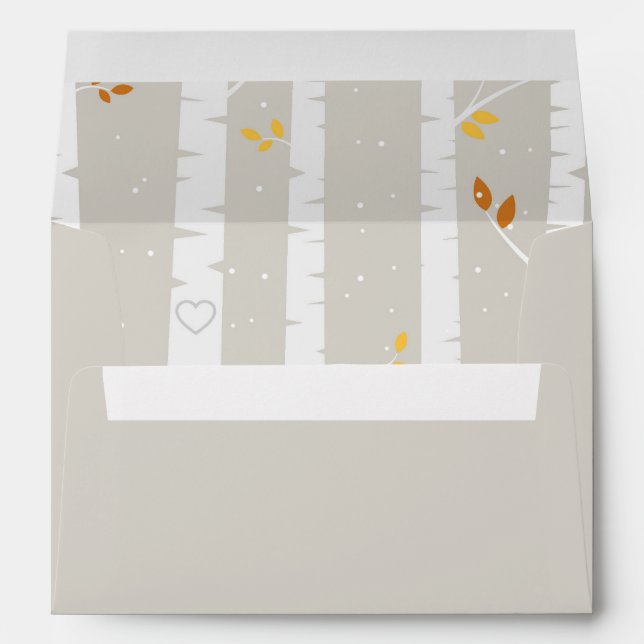 Woodland Fall / Winter Baby Shower matching Envelope (Back (Bottom))