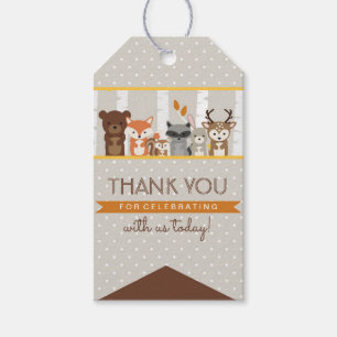 Woodland Fall / Winter Baby Shower Thank You Gift Tags