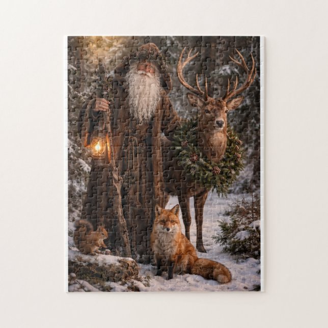 Woodland Father Christmas Jigsaw Puzzle (Vertical)