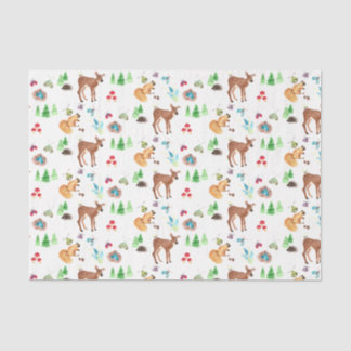 Woodland fawn and friends tissue paper