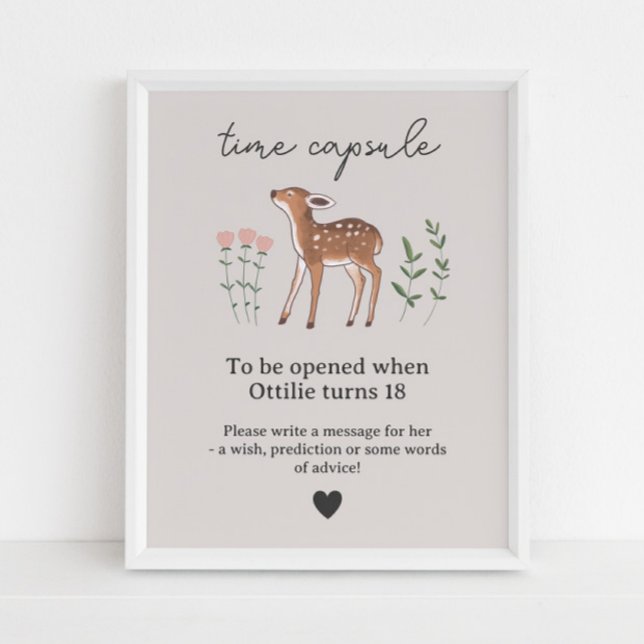 Woodland Fawn Flowers Time Capsule POster (Creator Uploaded)