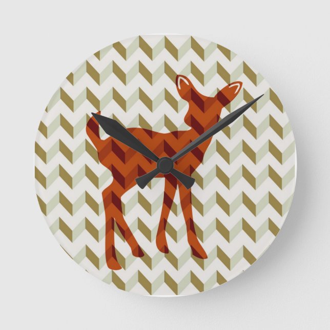 Woodland Fawn Wall Clock (Front)