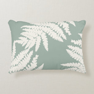 Woodland Fern Leaf Custom Background Colours  Accent Pillow