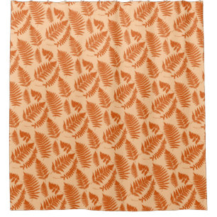 Woodland Fern Pattern, Pastel Orange