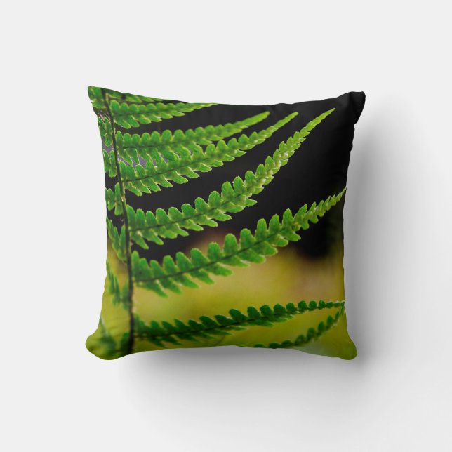 Woodland Fern Throw Pillow (Front)