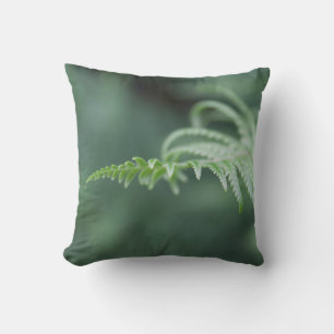 Woodland fern throw pillow