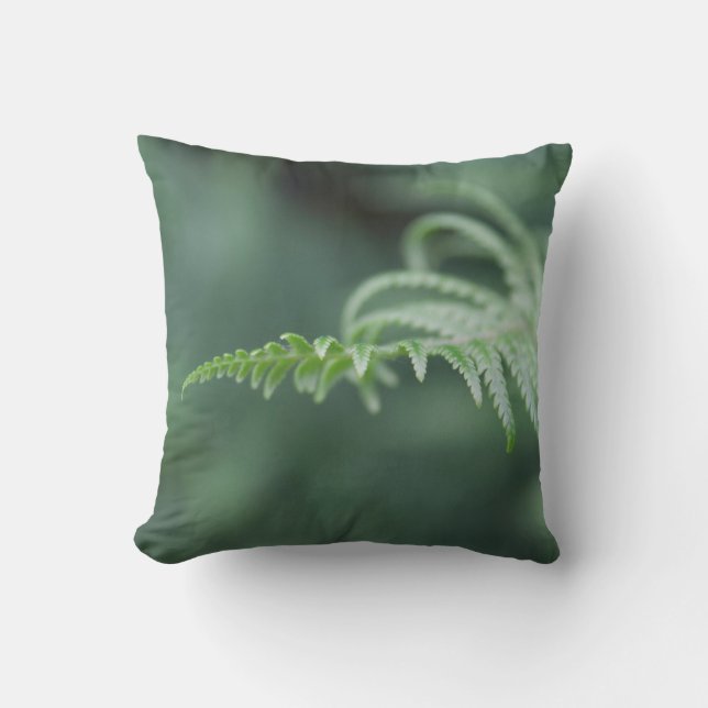 Woodland fern throw pillow (Front)
