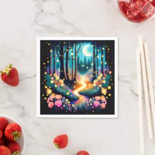 Woodland Fireflies Baby Shower Napkin