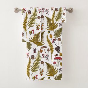 Woodland flora and fauna 2 bath towel set