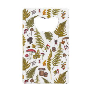 Woodland flora and fauna 2 credit card bottle opener