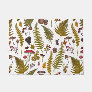 Woodland flora and fauna 2 doormat