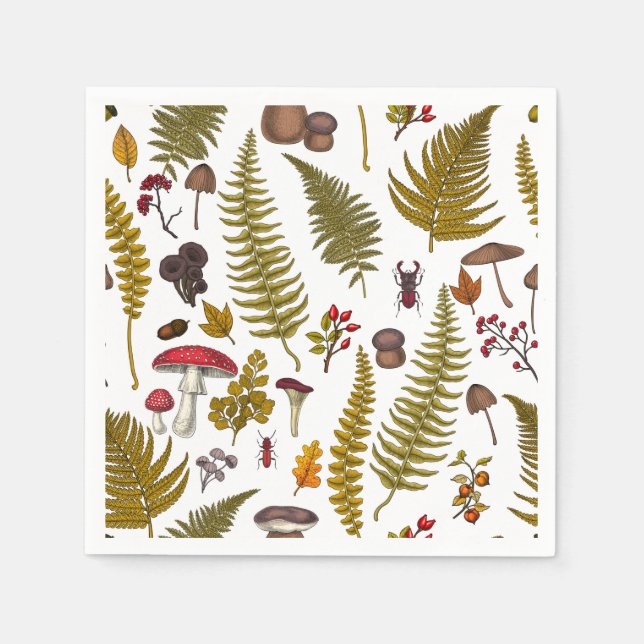 Woodland flora and fauna 2 napkin (Front)