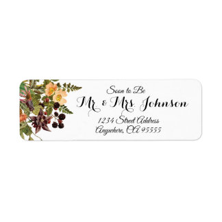 Woodland Floral Small Address Labels