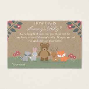 Woodland Florals Baby Shower Mommy's Belly Game