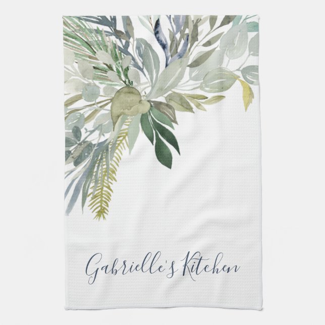 Woodland Foliage Kitchen Towel (Vertical)