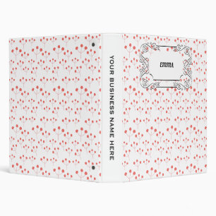 Woodland Foliage Nature Red Berries Pattern Binder