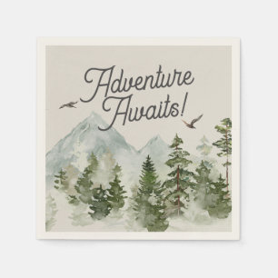 woodland forest adventure awaits napkin