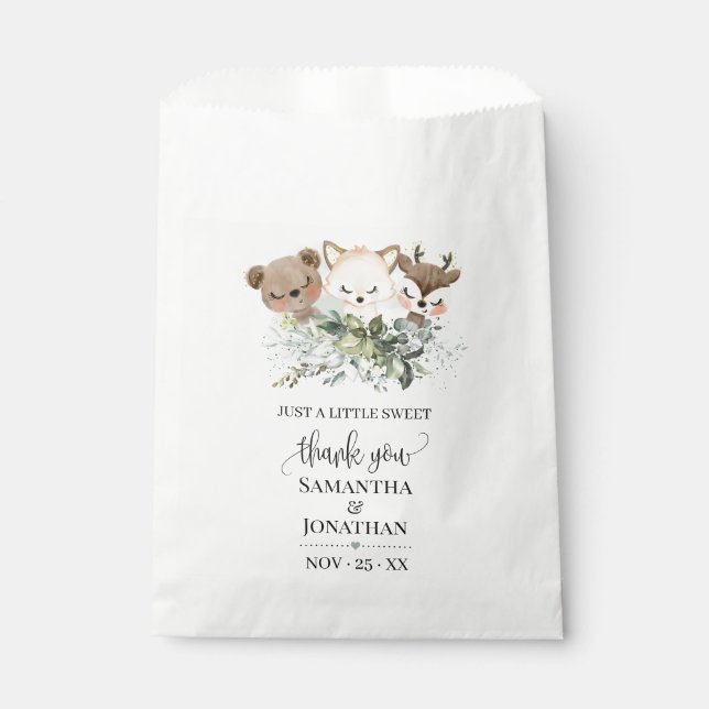 Woodland Forest Animal Baby Shower Favour Favour Bag (Front)