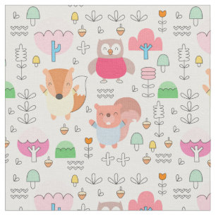 Woodland Forest Animals Baby Fabric