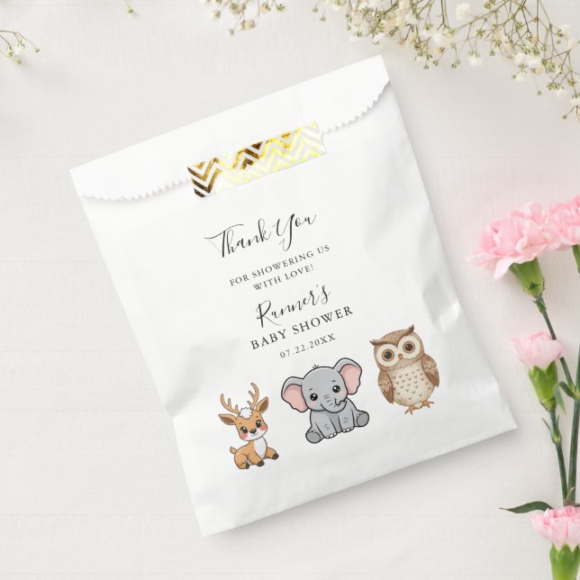 Woodland Forest Animals Baby Shower Favour Bag (Sealed)