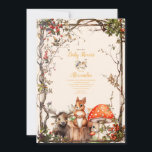 Woodland Forest Animals Baby Shower Invitation<br><div class="desc">Invite your guests to celebrate the upcoming arrival of your little one with our Woodland Forest Animals Baby Shower Invitation. This charming invitation sets the tone for a whimsical celebration in the heart of nature, surrounded by the enchanting beauty of the forest. Featuring adorable illustrations of woodland animals such as...</div>