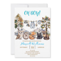 Woodland forest animals baby shower