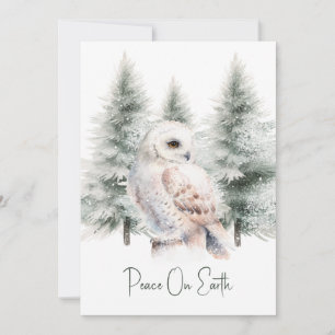 Woodland Forest Animals Christmas Holiday Card