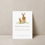 Woodland Forest Animals Diaper Raffle Enclosure Card<br><div class="desc">Enhance your woodland baby shower with this delightful printed enclosure card, designed to perfectly complement your woodland-themed invitations. Featuring a charming deer and fawn illustration, this "Diaper Raffle" card invites guests to bring a pack of diapers in any size for a chance to win a special prize. With its whimsical...</div>
