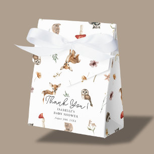 Woodland Forest Animals Gender Neutral Baby Shower Favor Box