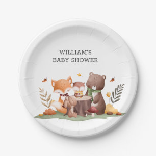 Woodland Forest Animals Paper Plate