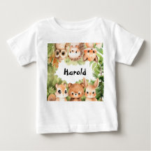 Woodland Forest Animals Personalized Boy