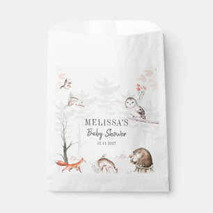Woodland Forest Animals Rustic Baby Shower Favour Bag