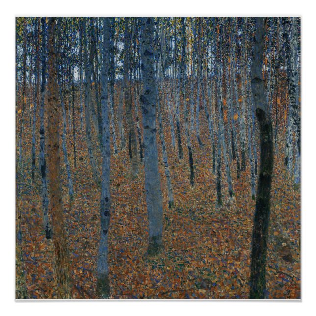 Woodland Forest Art Gustav Klimt-Beech Grove Gloss Poster (Front)
