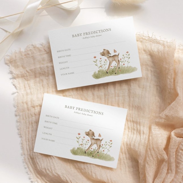 Woodland Forest Baby Shower Baby Guesses Game (Creator Uploaded)