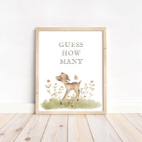 Woodland Forest Baby Shower Guess How Many 