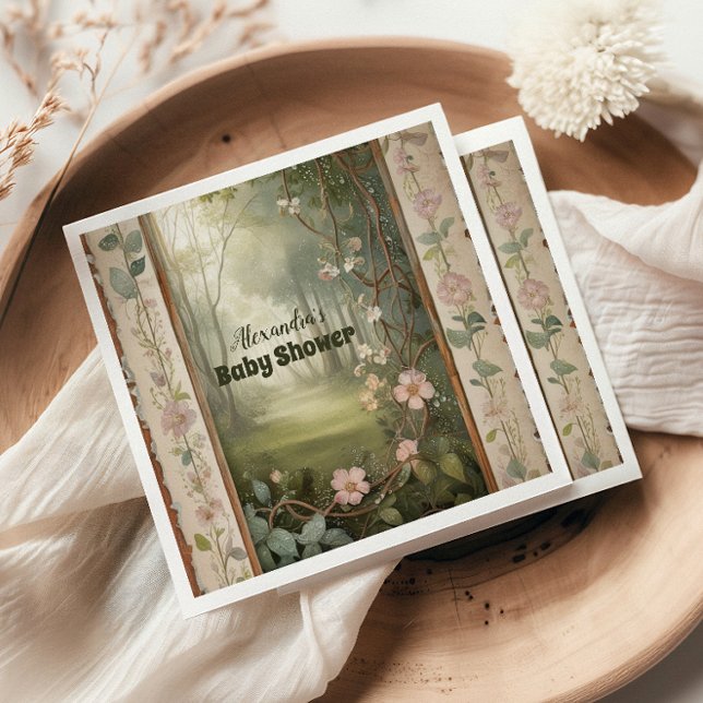 Woodland Forest Baby Shower Napkin (Creator Uploaded)