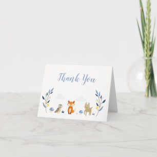 Woodland Forest Baby Shower Thank You Note Cards
