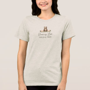 Woodland Forest Bear Tri-Blend Shirt