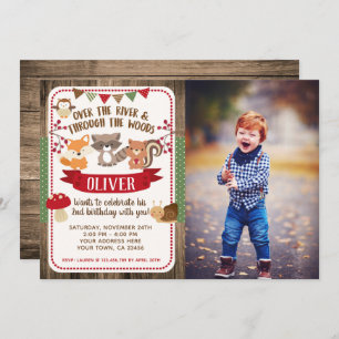 Woodland, Forest Birthday Invitation with Photo
