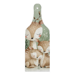 Woodland Forest Deer Family Cutting Board
