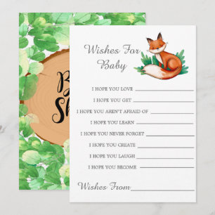Woodland Forest Fox veut la carte bébé
