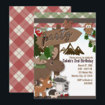 Woodland Forest Friends Kids Birthday Party Invitation<br><div class="desc">customize with any text</div>