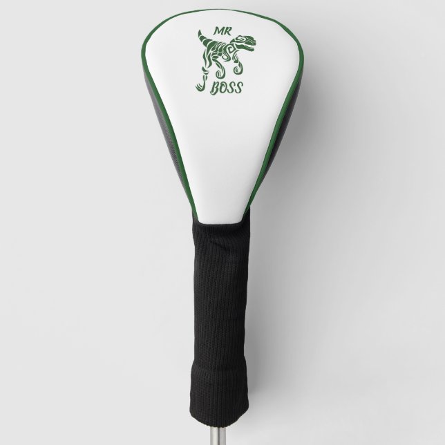 Woodland Forest Green Raptor  Golf Head Cover (Front)