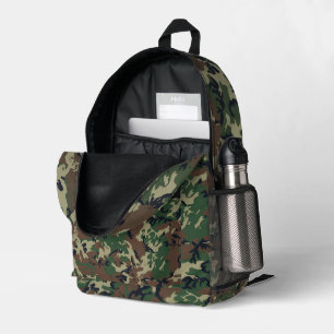 Woodland Forest Military Camouflage Printed Backpack
