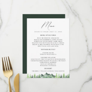 Woodland Forest Mountain Buffet Menu