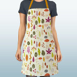 Woodland Forest Nature Apron<br><div class="desc">Leaves,  berries,  pine cones,  toadstools,  mushrooms and all sorts of woodland forest nature bits and bobs.  Original art by Nic Squirrell.</div>