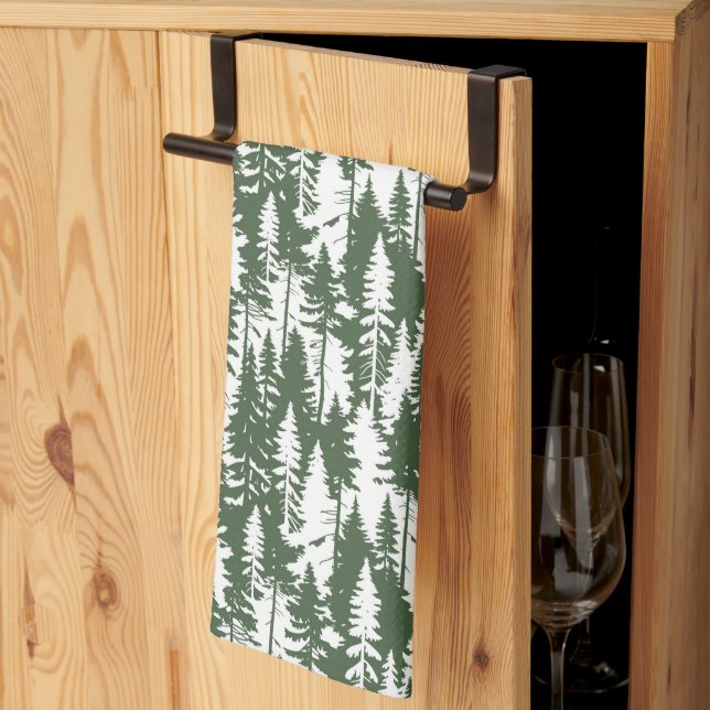 Woodland Forest Pattern Kitchen Towel (Thirds Fold)