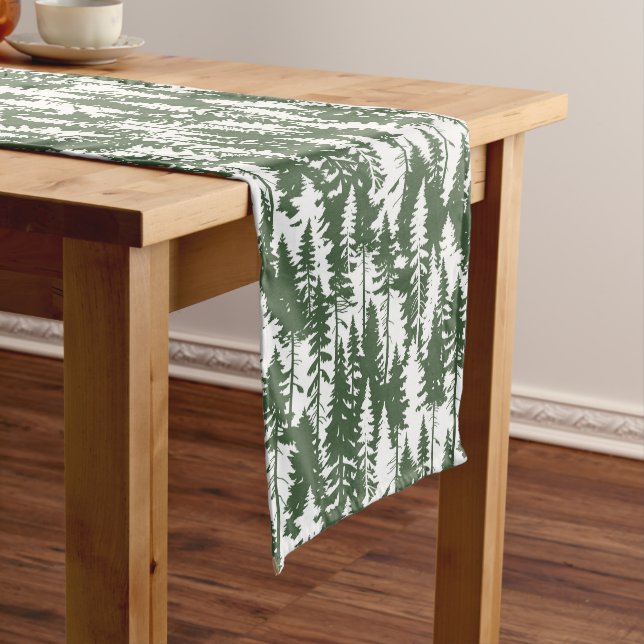 Woodland Forest Pattern Medium Table Runner (In Situ)